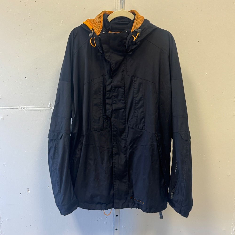 Burton Snowboard Jacket Parka Mens XL Black Orange Mesh Technical Ski Coat